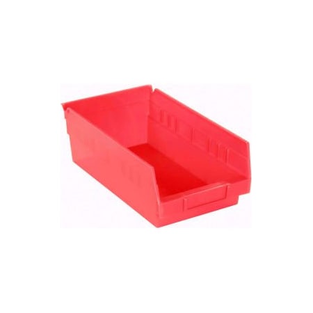 Akro-Mils Shelf Storage Bin, Plastic, Red, 12 PK 30130RED